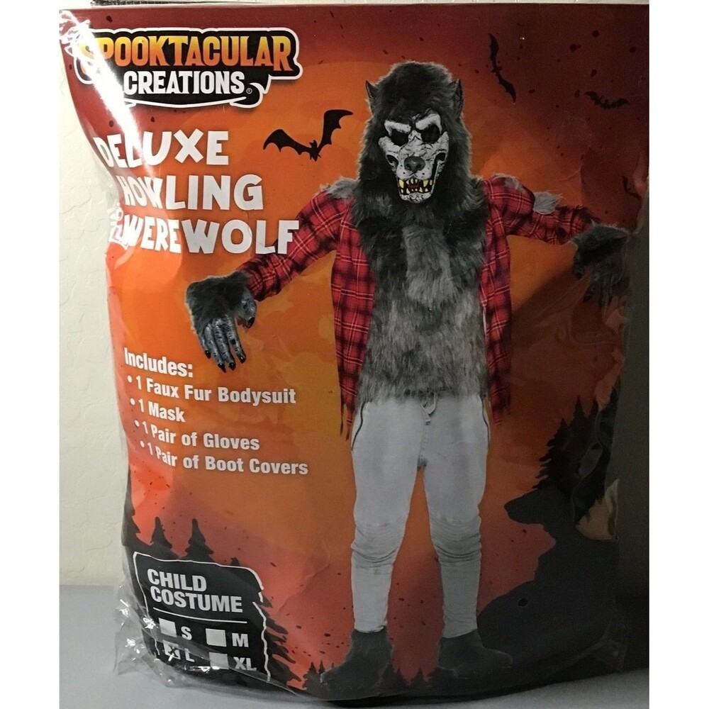 DELUXE HOWLING WEREWOLF Costume CHILD LARGE Halloween Spooktacular NIP